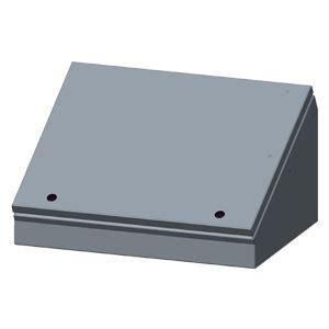 Sloping front enclosures for control box applications